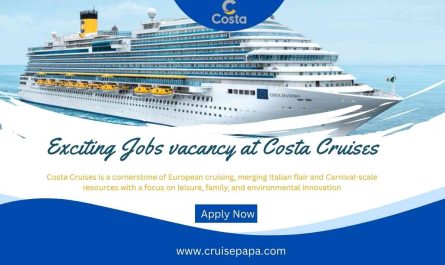 Exciting Jobs vacancy at Costa Cruises