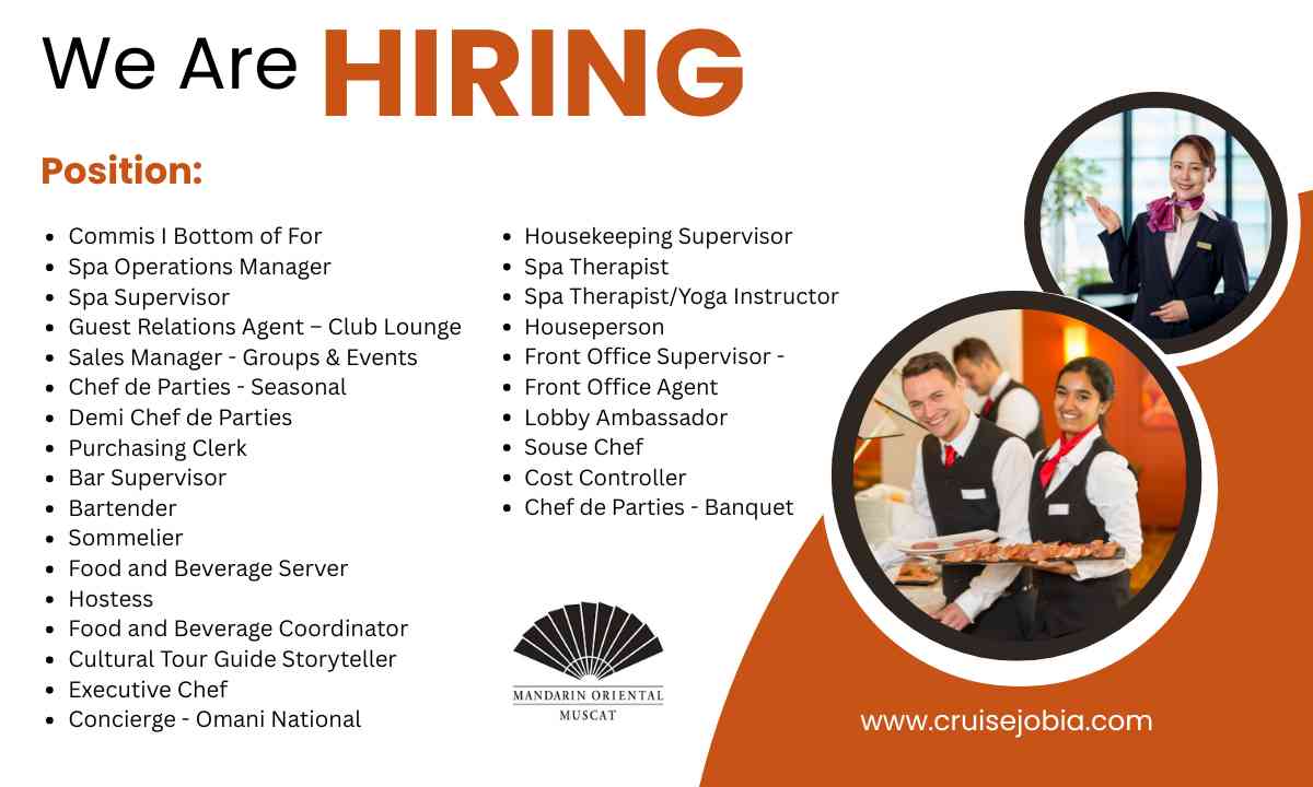 Mandarin Oriental, Muscat Hotel Jobs and Career Opportunities